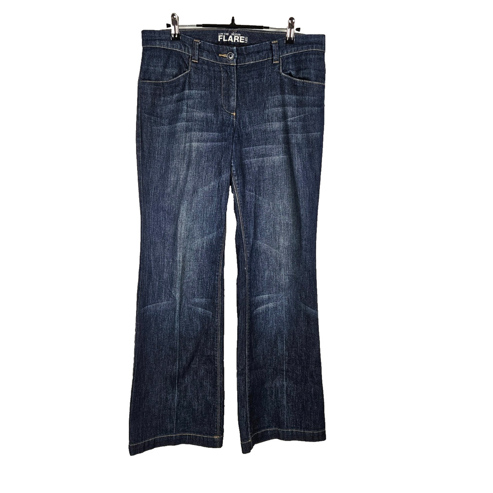 Vintage Y2K Low Rise Skinny Flare Jeans Womens Size 8 NY & Co Denim Hip Hugger